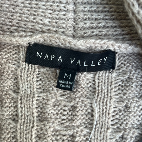 New Napa Valley oatmeal fan back long cardigan - Picture 10 of 14